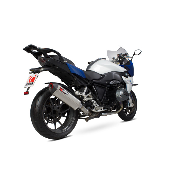 Scorpion Exhaust BMW R1200 R / R1200 RS 2015 - 2018 Serket Parallel Slip-on Brushed Stainless Steel Sleeve